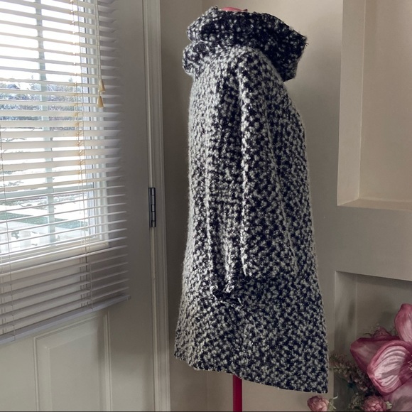 Nally and Millie woman grey, black cape style turtleneck sweater. One size. Used - Picture 2 of 8